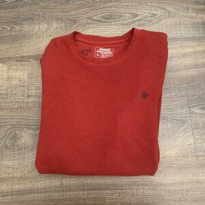 Aeropostale Mens Shirt A87 Thermal Maroon Red Waffle Size L